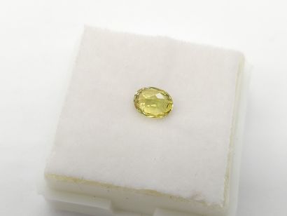 SAPHIR greenish yellow , oval , Australia...