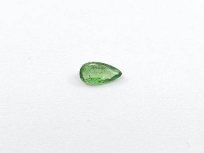 GRENAT tsavorite green de taille poire, 	Tanzanie,...