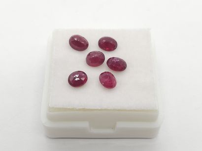 RUBIS purplish red Nbr 6 , oval , Madagascar...