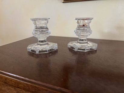 BACCARAT
Petite paire de bougeoirs en cristal
Marque...