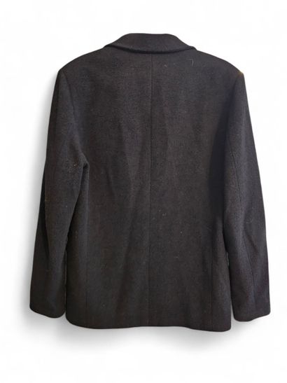 CHANEL 
Black wool coat
Size 46
