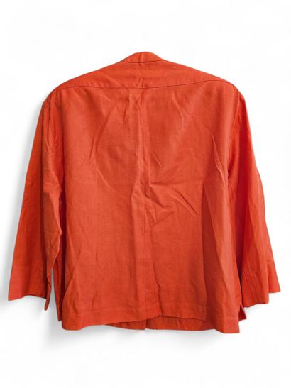 CHANEL
Orange linen dress and long-sleeved...