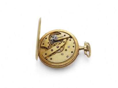 750° yellow gold gousset WATCH, round case,...