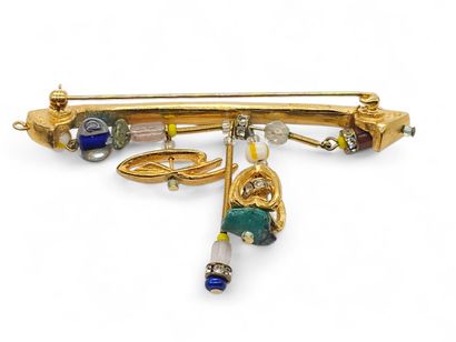 CHRISTIAN LACROIX
Gilded metal brooch and...