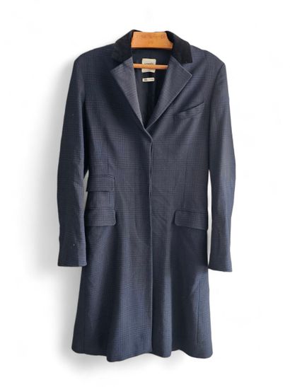HERMES 
Manteau en laine, mohair et viscose...