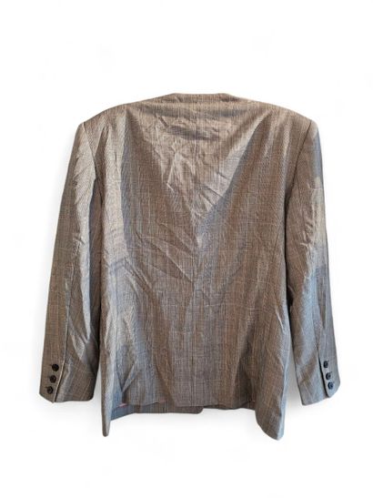 HERMES 
Tailleur jupe et veste en laine à...