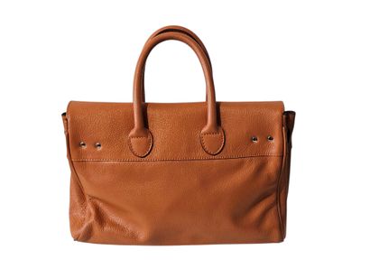 MAC DOUGLAS 
Sac à main en cuir orangé, fermeture...