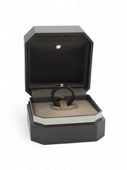 MESSIKA MOVE Titanium-graphite ring set with...