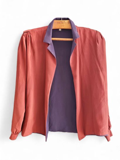 CHRISTIAN DIOR 
Rust silk edge-to-edge jacket,...
