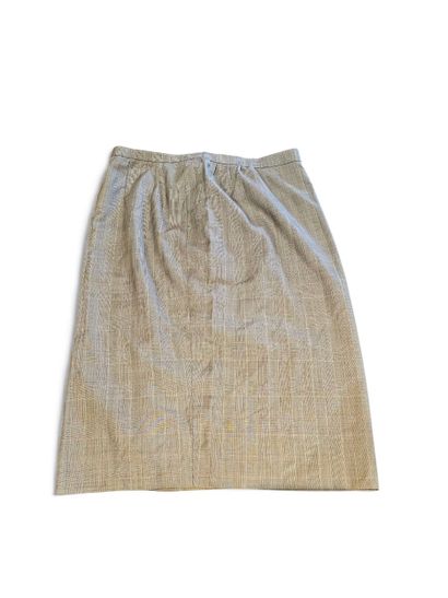 HERMES 
Tailleur jupe et veste en laine à...