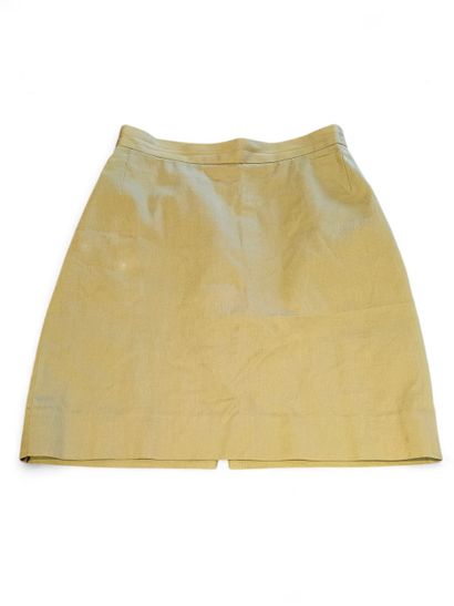 DIOR 
Khaki cotton jacket and mini skirt...