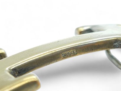 HERMES
BOUCLE de ceinture H en métal anciennement...