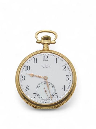 750° yellow gold gousset WATCH, round case,...