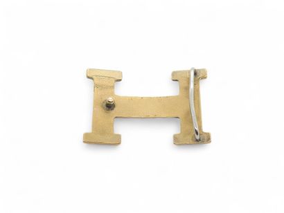 HERMES
BOUCLE de ceinture H en métal anciennement...