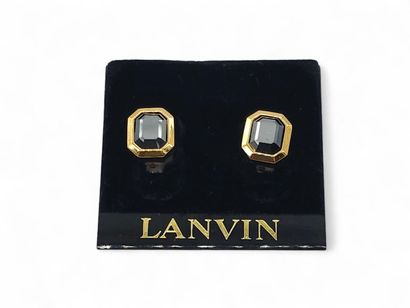LANVIN Paris
Pair of octagonal gilded metal...