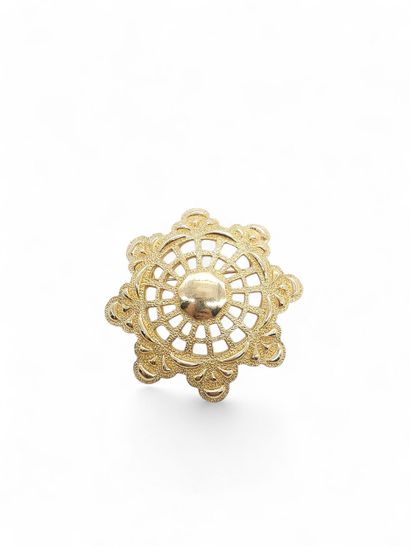 DIOR 
BROCHE circulaire en métal doré ajouré
Dim...