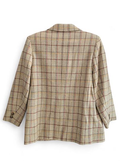 BURBERRY
Wool tartan jacket, silk lining
Size...