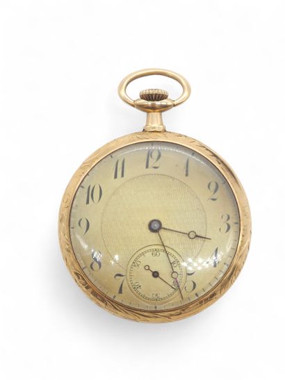 750° yellow gold smocking WATCH, chased cap,...