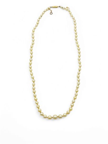 COLLIER de 75 perles en chute probablement...