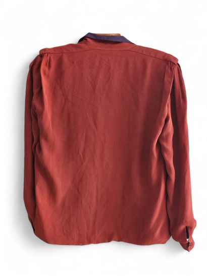 CHRISTIAN DIOR 
Rust silk edge-to-edge jacket,...