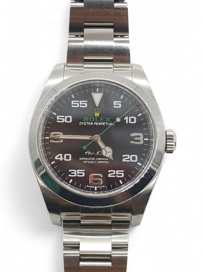ROLEX Air King oyster perpetual 
Steel wristwatch,...