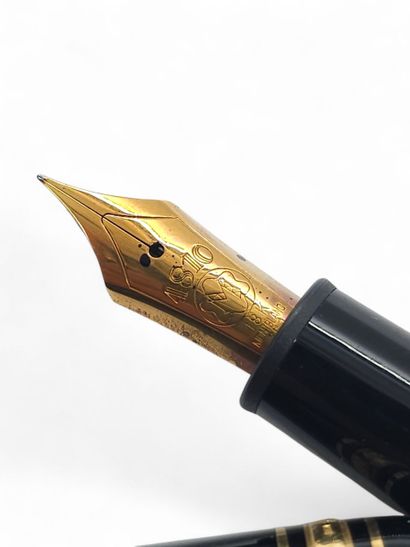 MONTBLANC
Stylo à pompe, plume en or jaune...