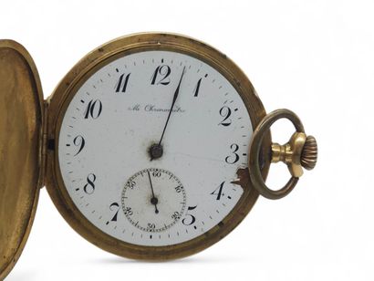 MONTRE savonette in yellow gold 750° chronometer
white...