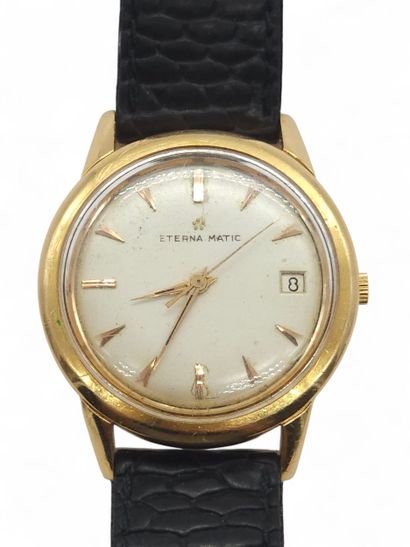 ETERNA MATIC 
Wristwatch, round case in 750°...