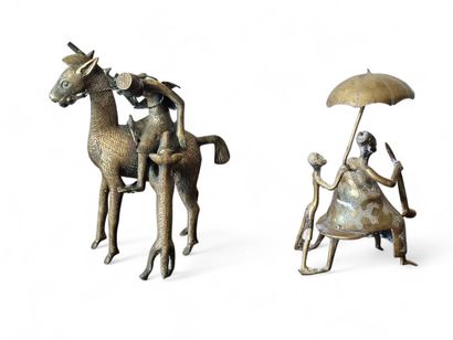 MALI DOGON
Deux sujets en bronze figurant...