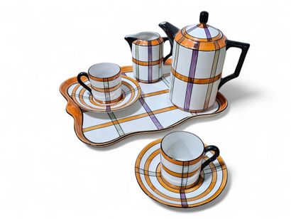 Service à café toi et moi en porcelaine blanche...
