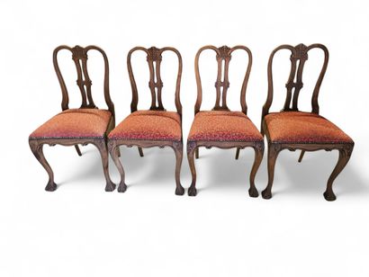 Quatre chaises de style anglais dite chi...