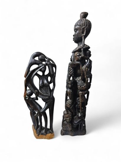 Travail Africain XXème siècle
Deux statues...