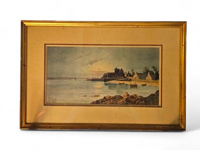 Bunck F 1898
Bord de mer
Aquarelle sur papier...