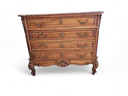 COMMODE psyché et placage noyer de style...