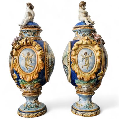 Gaëtano BATTAGLIA, attribué à
Paire de pots...