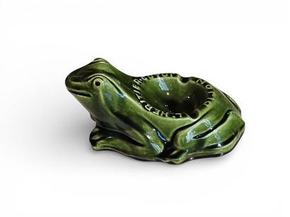 L HERITIER-GUYOT DIJON 
Green glazed earthenware...
