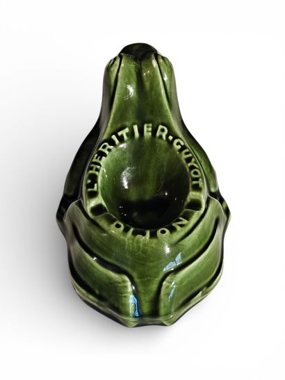 L HERITIER-GUYOT DIJON 
Green glazed earthenware...