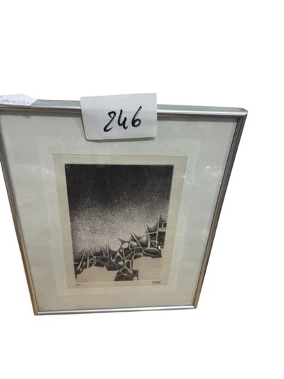 LANOE XXth century 
Lithograph on paper,...