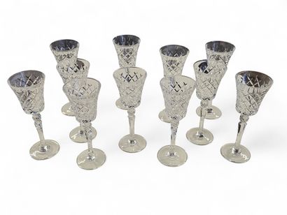 BAYEL
Set of eleven crystal liqueur glasses
Size:...