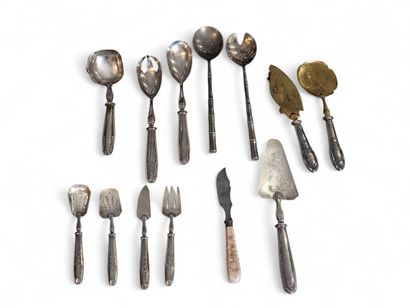 LOT of silver-plated metal including:
Gallia...
