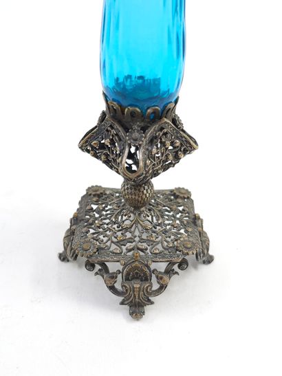 ITALIAN WORK XIXth century 
Pair of blue...
