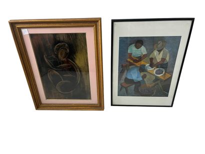 Set of seven amateur works and reproduct...