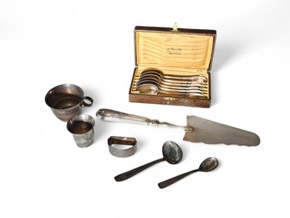 SILVER METAL SET including 
Teapot
Butter...