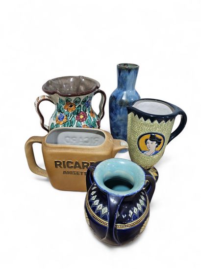Ceramic set including:
Ricard jug
Three vases
One...