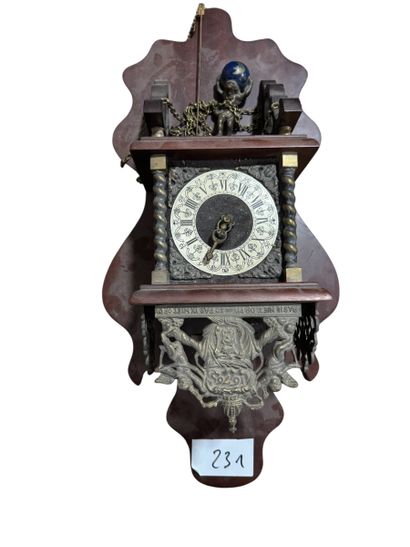 XXth century WORK 
Dutch style wall clock,...