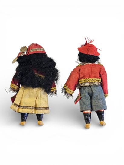 FRANCE
Pair of small dolls, porcelain body...