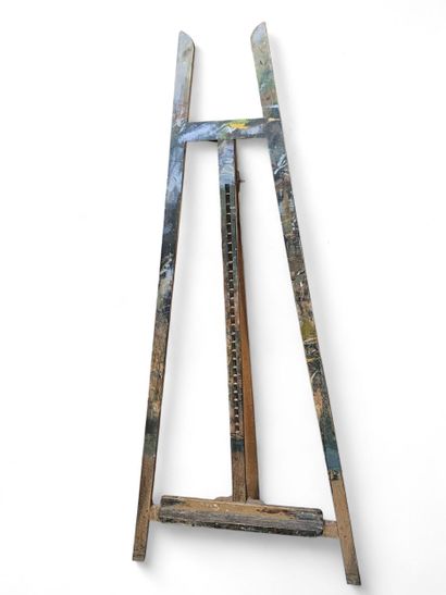 TWO wooden painter's horses