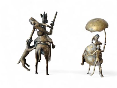 MALI DOGON
Two bronze figures of a wise man...