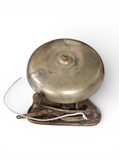 BEVIN 20th century 
Bronze boat bell, signed...