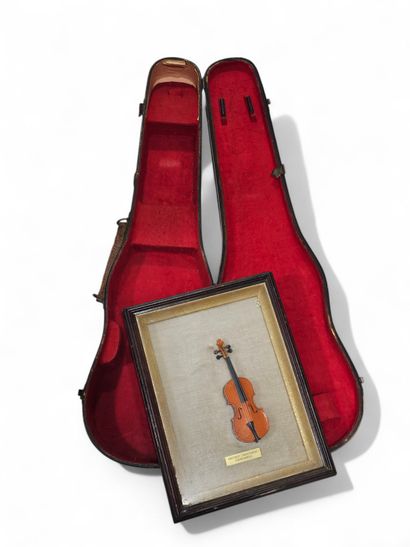 A violin in a box
As is
We enclose 
A violin...
